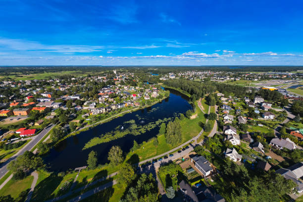 istock Moletai Town Aerial View in Lithuania 2205150663