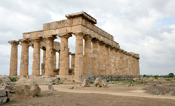columns of a Greek temple in Selinunte, Sicily