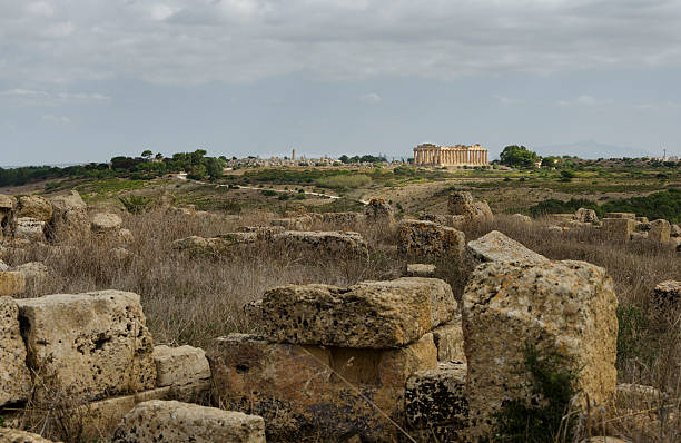 Ancient greek temple in Selinunte (Sicily).