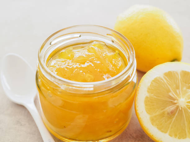 istock Homemade lemon jam in a glass jar 2205180456