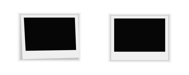 istock Photo frames with shadow, template background for photography, photo frames collection, vector on transparent background. Blank photo frame mockup. 2205188692