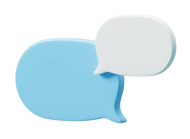istock 3D Speech Bubble Message Chat Talk Illustration Isolated on White Background. 2205189217