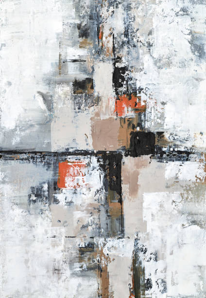 istock Contemporary abstract painting with bold lines and geometric shapes, perfect for adding a modern touch to spaces that need a stylish and artistic focal point 2205189723