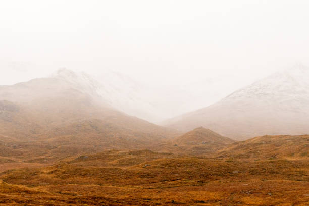 The Scottish Highlands is packed with awe inspiring views, here you can see low clouds rolling over the landscape.