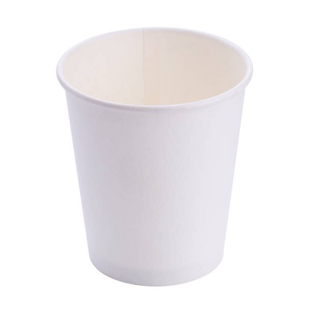 istock Disposable paper coffee cups isolated on a white background 2205196832