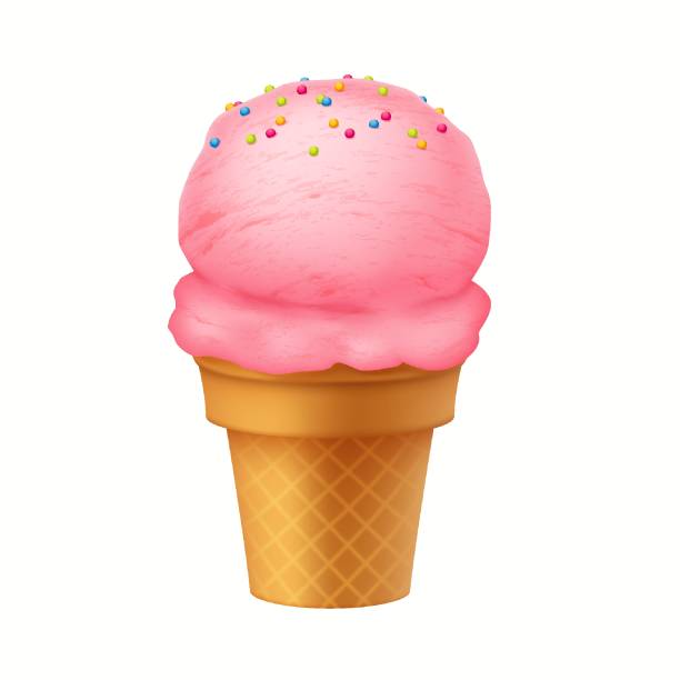 istock Vibrant Pink Ice Cream with Colorful Sprinkles 2205202346