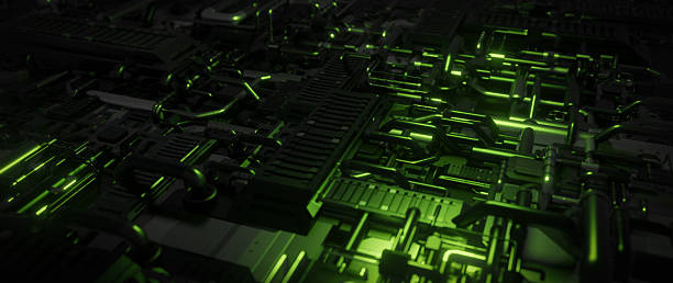 istock Abstract Futuristic Green Circuitry 2205203669