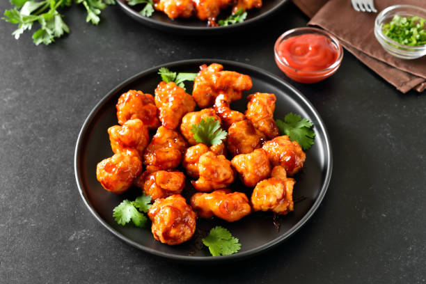 istock Sweet chili cauliflower wings on plate 2205208730