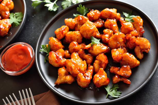 istock Sweet chili cauliflower wings on plate 2205208734