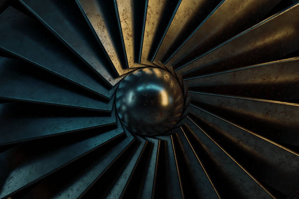 istock Old rotation fan illuminated from abstract neon light. 3D Rendering 2205209312