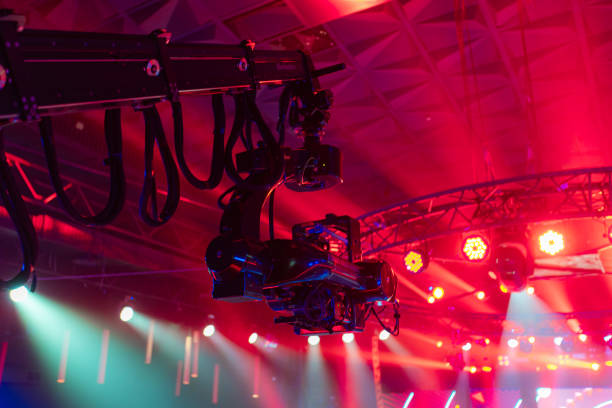 Television camera on crane  on show production for design purpose