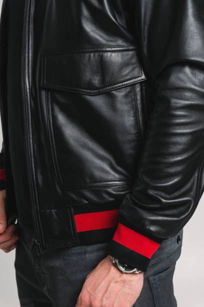 istock Man's leather jacket stock photo 2205213218