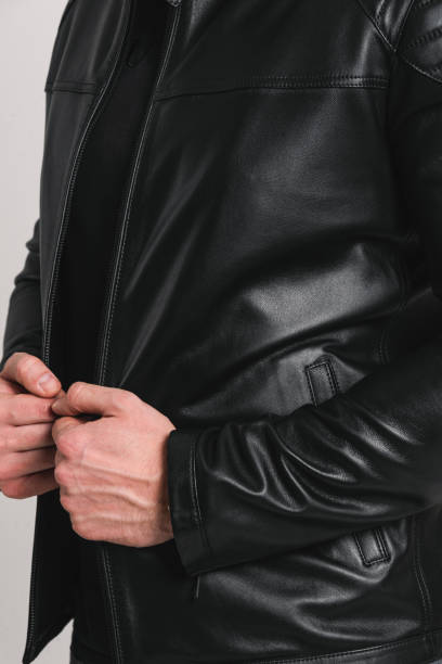 istock Man's leather jacket stock photo 2205213394