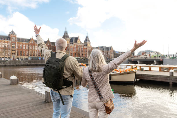 istock Senior citizens travelling in Amsterdam 2205219726