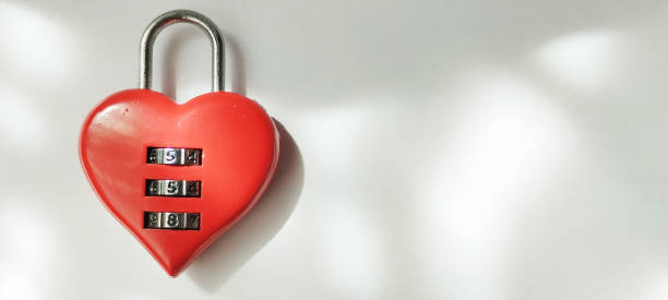 istock Unlocking love heart-shaped combination lock digital artwork romantic theme minimalist style close-up view 2205223682