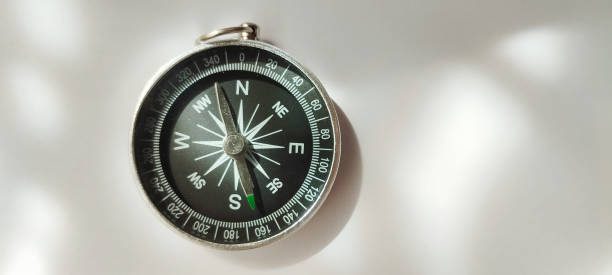 istock Navigating life's path compass tools for adventure seekers outdoor exploration travel gear natural environments close-up view 2205223689