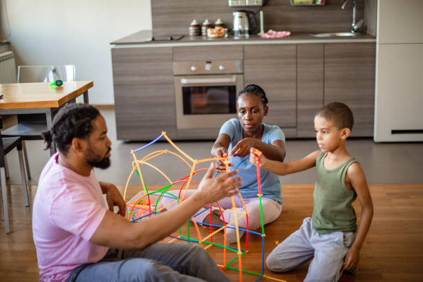 istock Family Building Creative Structure at Home 2205224585