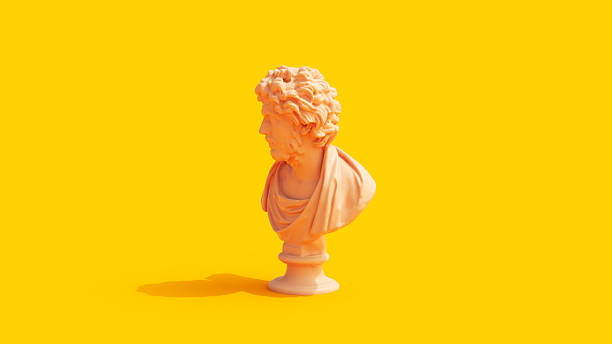 istock bust vivid yellow background peach color classical left view 2205229271