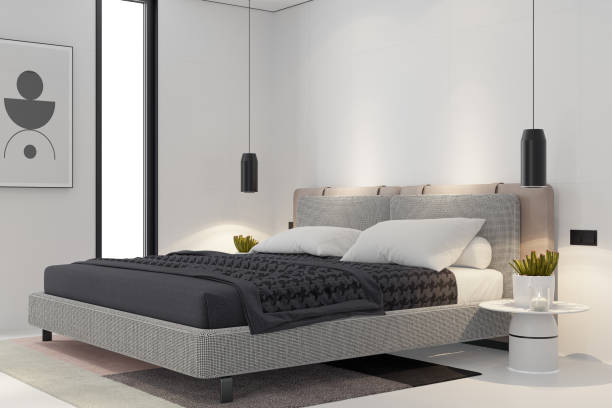 istock Modern Minimalist Master Bedroom with Elegant Design 2205229891