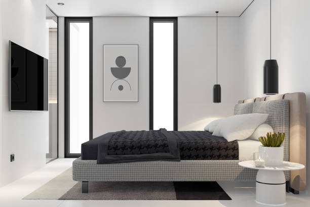 istock Modern Minimalist Master Bedroom with Elegant Design 2205230055