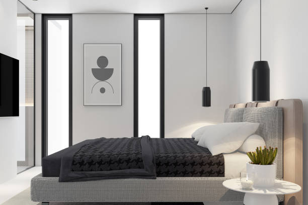 istock Modern Minimalist Master Bedroom with Elegant Design 2205230062