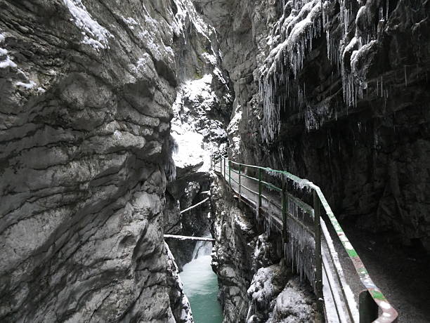 istock Oberstdorf, Germany: The Breitach gorge in winter 2205230238