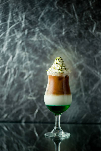 istock Layered Mint and Coffee Cocktail with Whipped Cream 2205230246