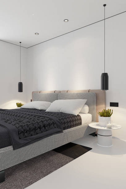 istock Modern Minimalist Master Bedroom with Elegant Design 2205230283