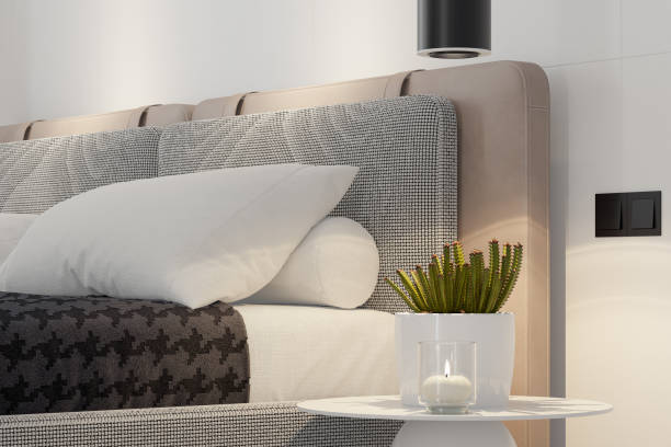 istock Modern Minimalist Master Bedroom with Elegant Design 2205230284