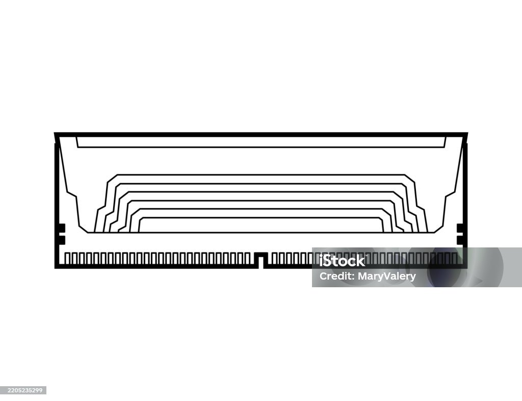 Random Access Memory Isolated Ram Memory Card Computer Component Ddr ...