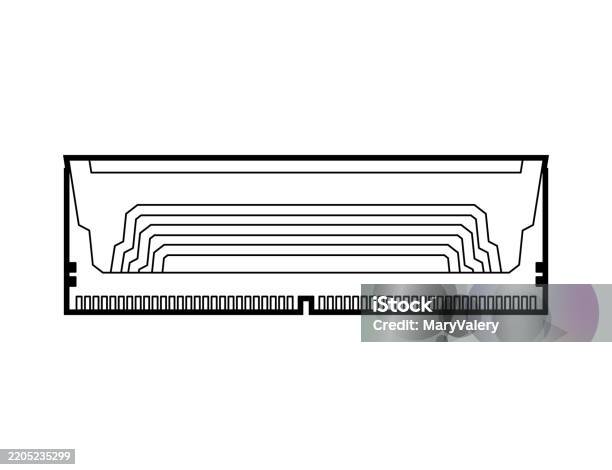 Memory Card Computer Component Random Access Memory Isolated Ram Memory Card Computer Component Ddr ...