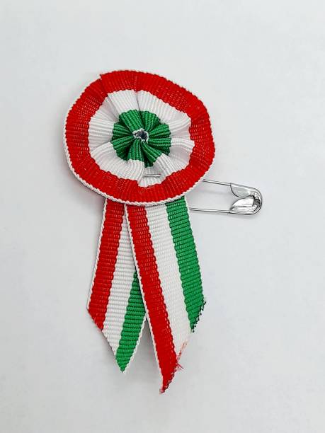 istock One hungarian cockade with white background 2205240626