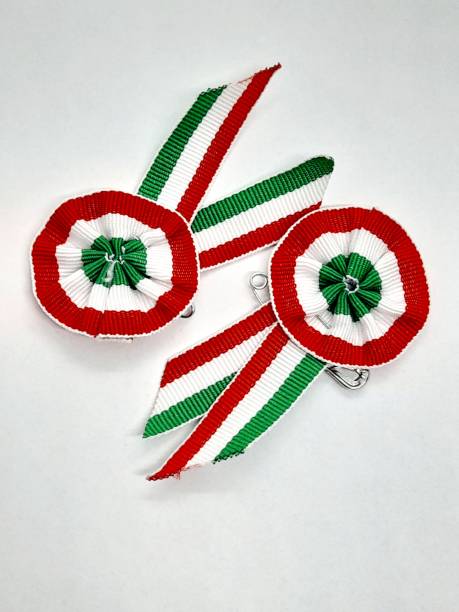 istock Two hungarian cockades with white background. 2205240655