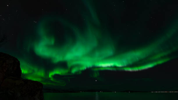 istock Green Nothern Lights In Tromso Norway (Aurora Borealis) 16:9 2205240680