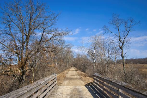 Ice Age Trail Passing Over Wooden Bridge