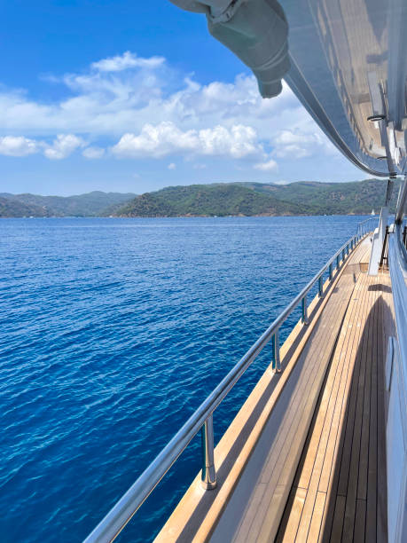 istock View from the yacht to the blue sea 2205242298