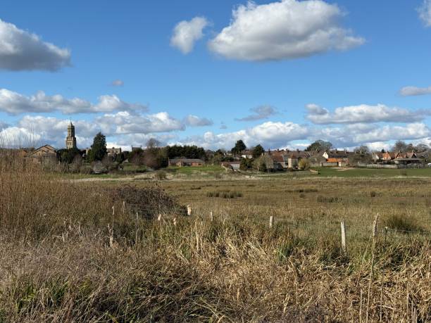 istock Countryside path walk into conservation area  gates 2205243228