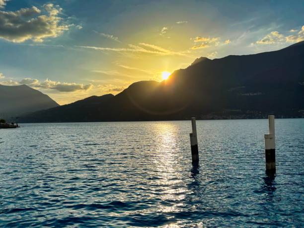 istock Sunset at Bellano - Italy 2205252247