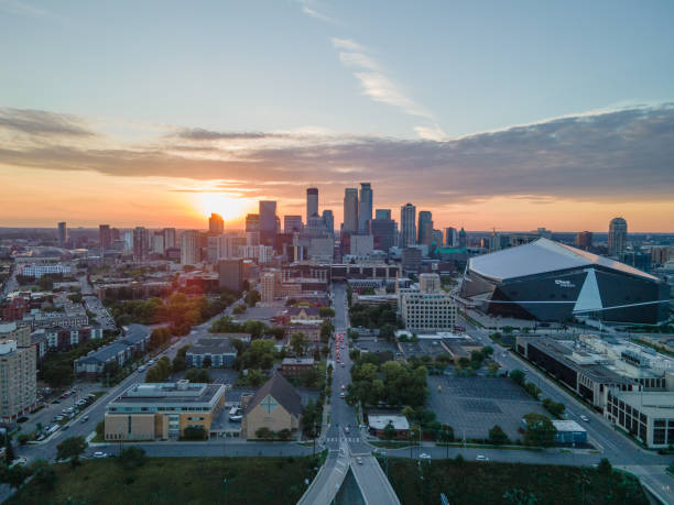 istock Aerial view of Downtown Minneapolis during sunset 2205253185