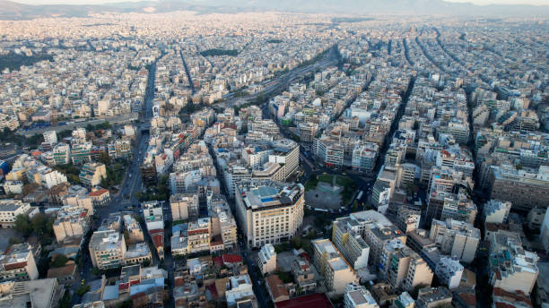 istock Aerial view around the downtown in Athens, greece 2205260565