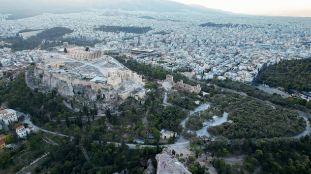 istock Aerial view around the acropolis in Athens, greece 2205260574