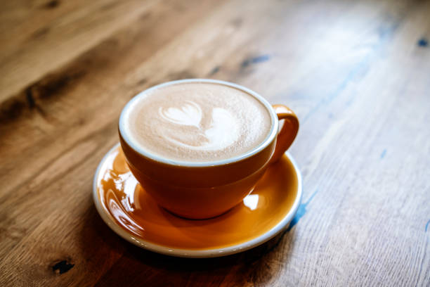 istock Coffee latte art. Morning Cup of cappuccino in a cafe for breakfast 2205274321