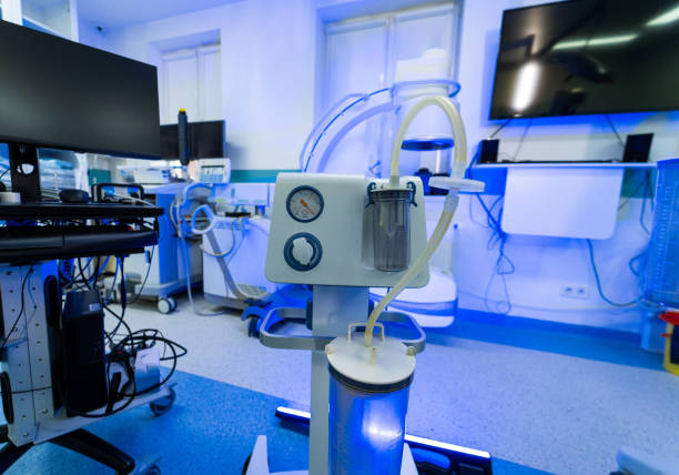 istock High-tech neurosurgery tools. High-tech machinery is set up in a neurosurgery operating room, ready for surgical procedures. 2205276851