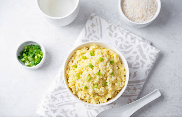 istock Japanese egg and rice porridge in a bowl 2205277148