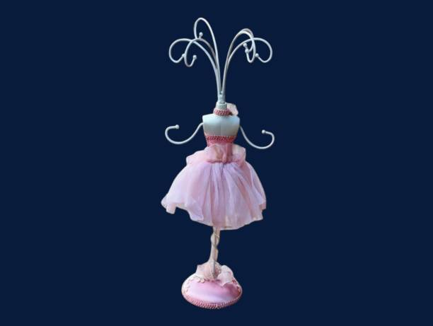 istock Pink necklace, ring, bracelet hanging set 2205295507