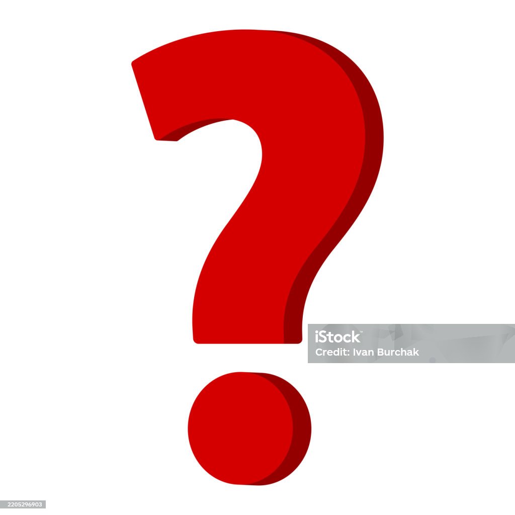 Realistic Faq Image Big Red Question Mark 3d Realistic Vector Illustration Stock ...