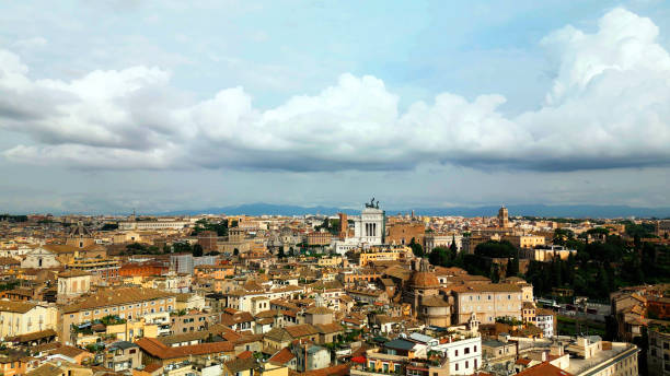 Rome city aerial view