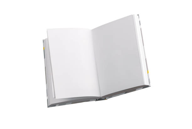 istock A blank book levitating in the air, showcasing its open, white pages for writing, design, or reading 2205305830