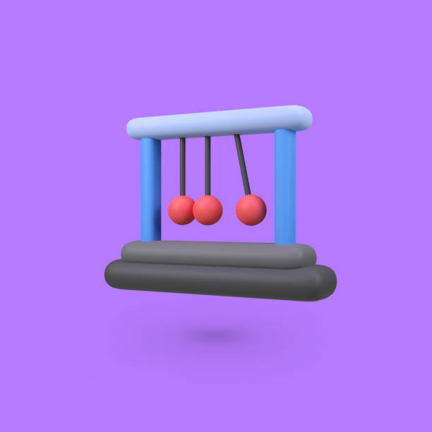 istock Hanging pendulum ball isolated 3d render icon illustration 2205308933