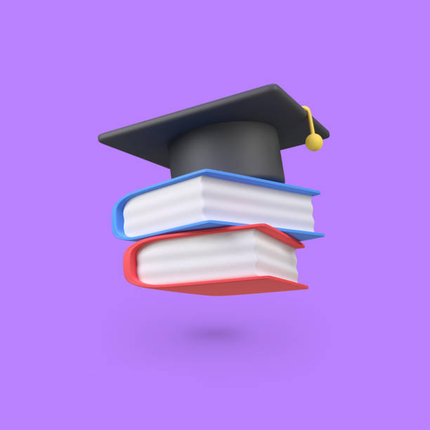 istock Graduation Toga with Book isolated 3d render icon illustration 2205308936